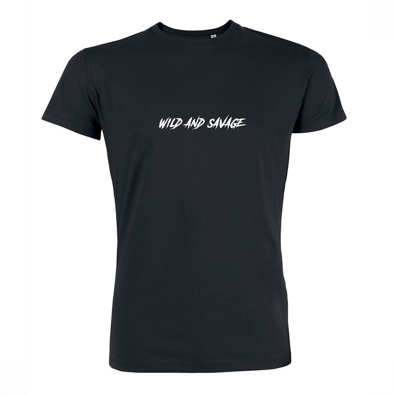 Créations pour Wild And Savage Tee Shirt sérigraphié homme noir